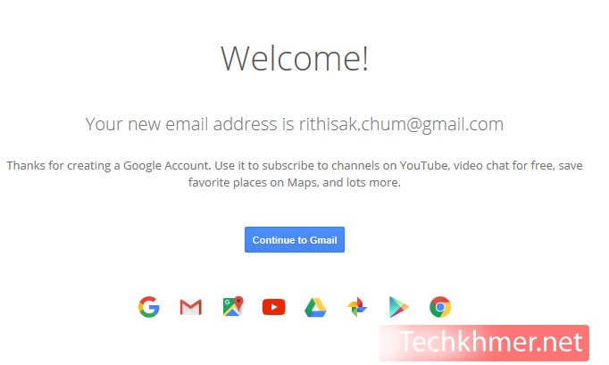របៀបបង្កើតអ៊ីមែលនៅ Gmail។