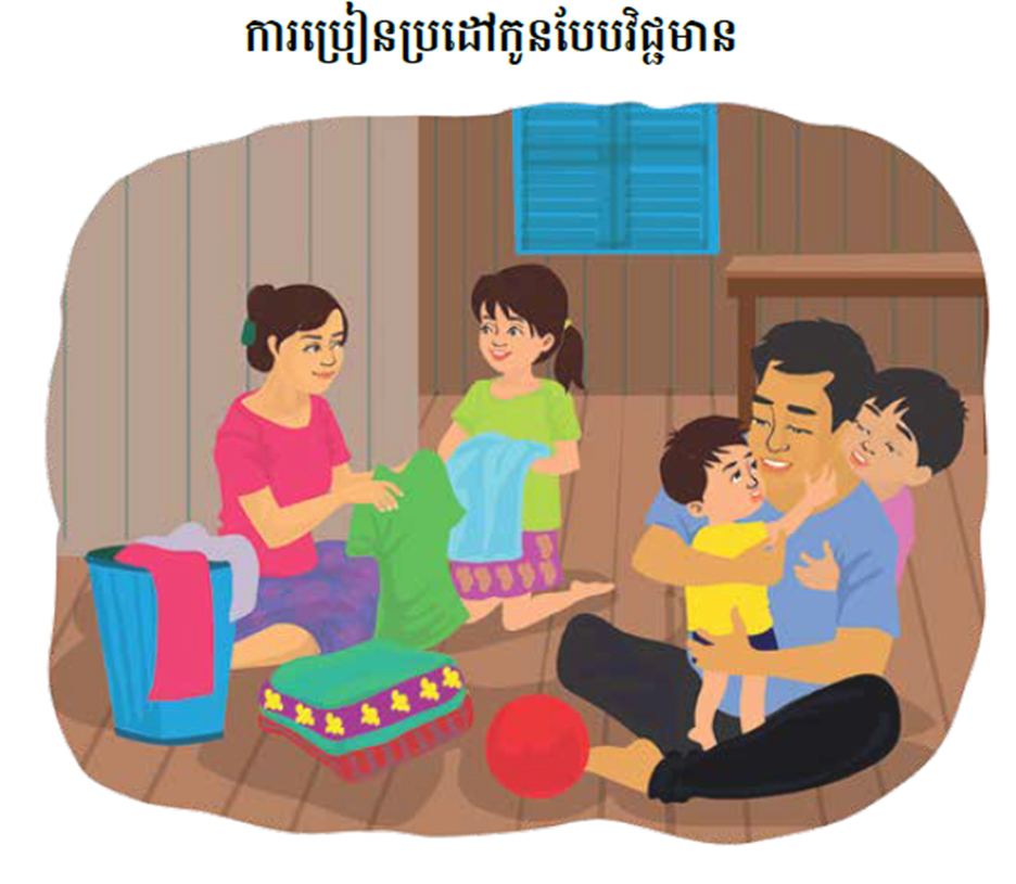 សៀវភៅ «យុទ្ធសាស្ត្រស្ដីពីការចិញ្ចឹមកូនបែបវិជ្ជមាន» របស់ក្រសួងកិច្ចការនារី។