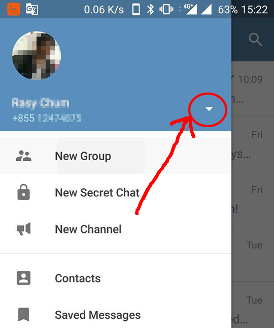 បង្កើតគណនី Telegram ច្រើនក្នុងទូរស័ព្ទតែមួយ (Multiple Account Telegram)។