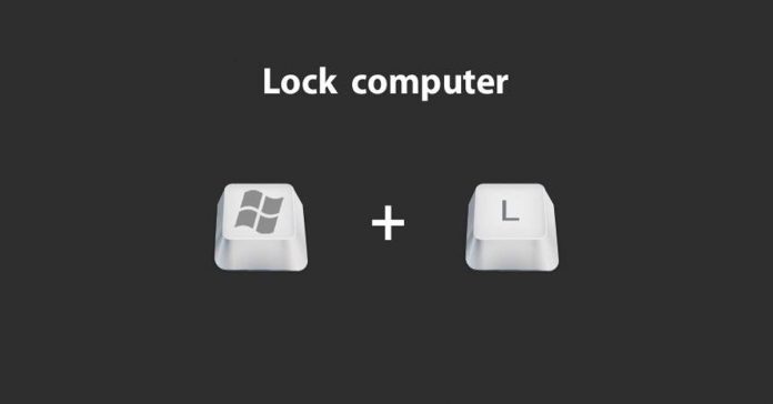 Windows+L = Lock computer