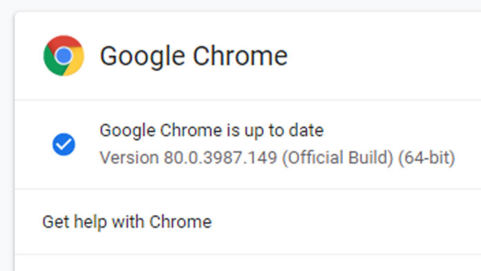 Google Chrome កំណែ​ជំនាន់ 80.0.3987.149